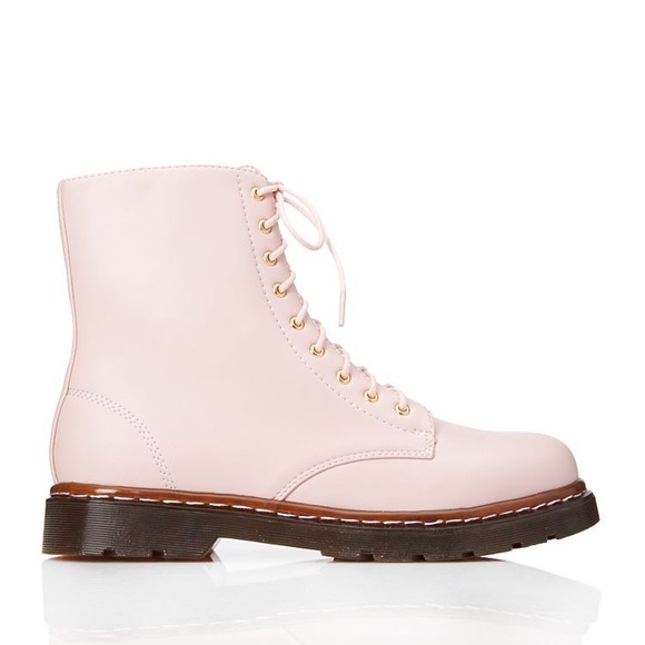 Forever 21 Shoes - Light Pink Combat Boots